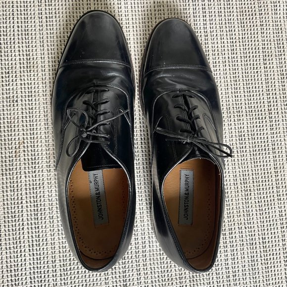 Johnston & Murphy Black Leather Dress Shoes 11 main image 6